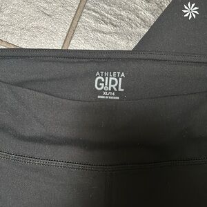 Athleta Girls Black Leggings Sz XL 14
